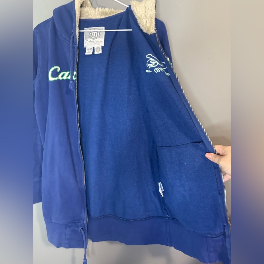 Vancouver Canucks NHL Women’s Fleece Lined Long Zip Hoodie Jacket Size M - Picture 4 of 11
